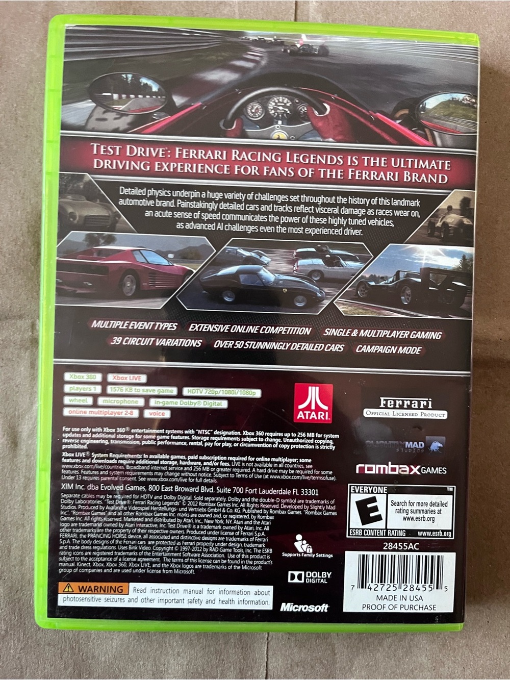 Test Drive: Ferrari Racing Legends (Red) - Xbox 360 - Picture 2 of 3